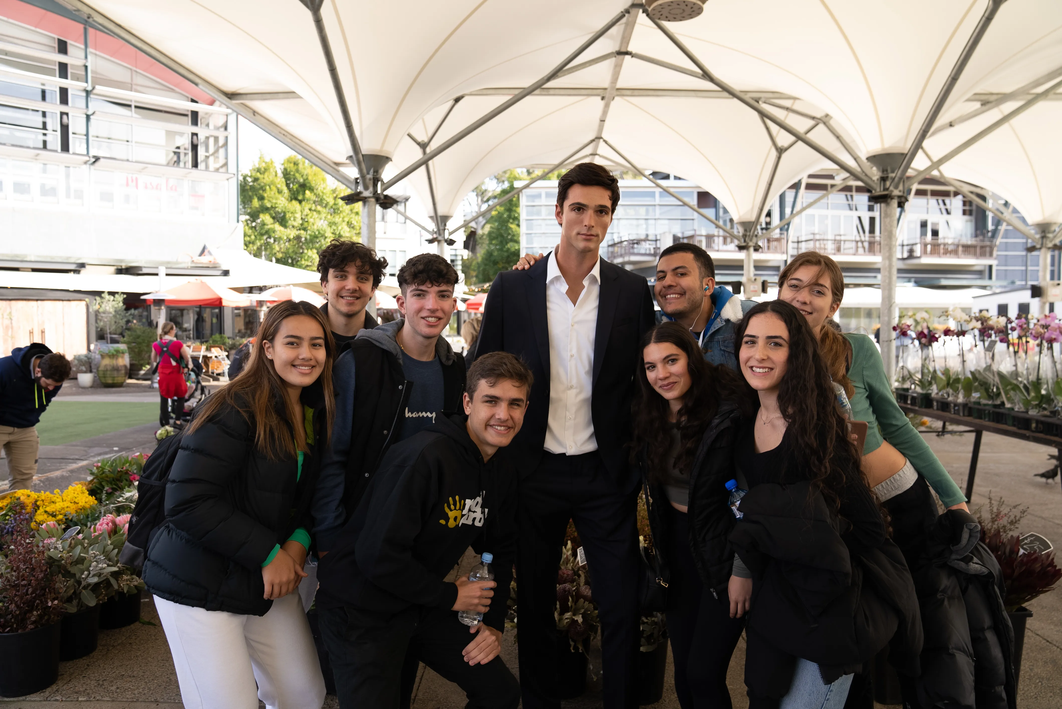 Jacob Elordi At Flower Market With Group